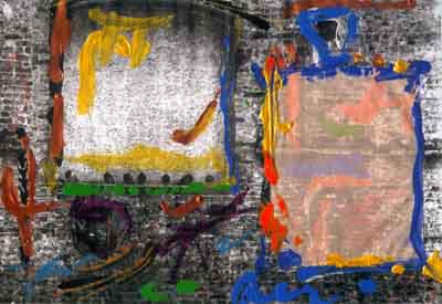 Muro Astratto con piccioni 1997